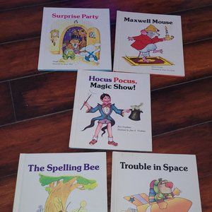 5 Vintage 1981 Troll Associates Hardcover Children's First Reader Books Ages 4-8